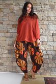 Monstera Bandeau Jumpsuit Rust